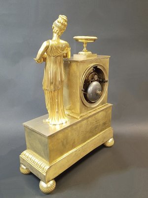 Empire Pendule Breastfeeding Mother with Child, France, 1810s-NWA-1730073