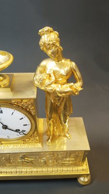 Empire Pendule Breastfeeding Mother with Child, France, 1810s-NWA-1730073