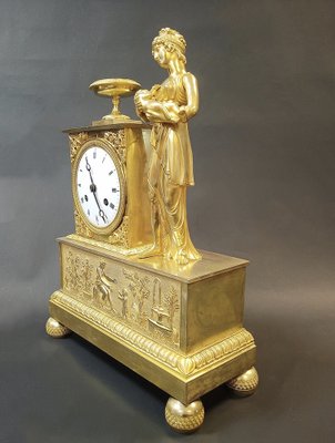 Empire Pendule Breastfeeding Mother with Child, France, 1810s-NWA-1730073