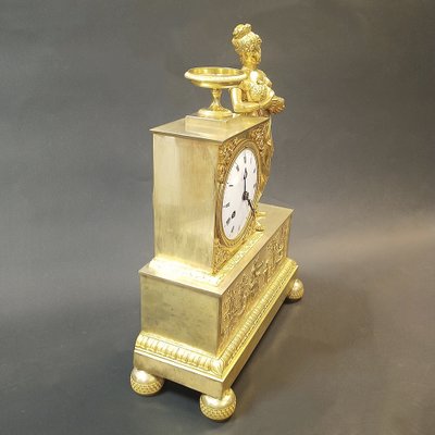 Empire Pendule Breastfeeding Mother with Child, France, 1810s-NWA-1730073