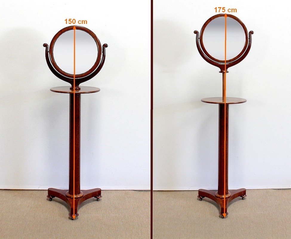 Empire Psyché Mirror in Mahogany, Early 19th Century