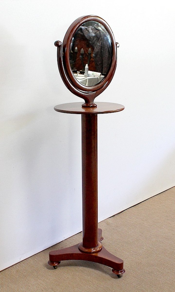 Empire Psyché Mirror in Mahogany, Early 19th Century