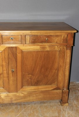 Empire Sideboard with Half Columns in Walnut, 19th Century-BCR-2043330