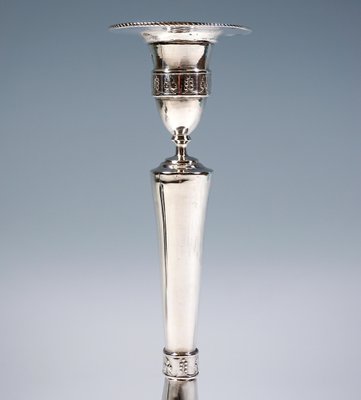 Empire Silver Candleholders by Johann Kaba, Vienna, Austria, 1803, Set of 2-EMT-1819625