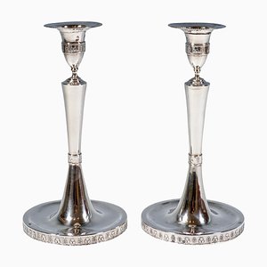 Empire Silver Candleholders by Johann Kaba, Vienna, Austria, 1803, Set of 2-EMT-1819625