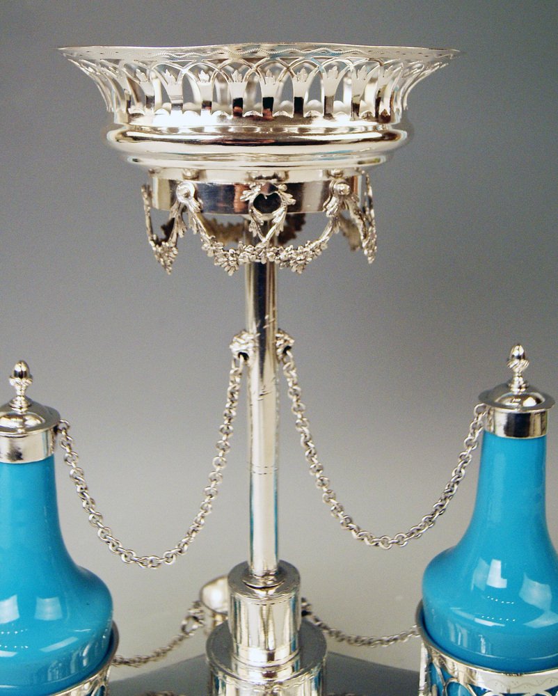 Empire Silver Huilière Spice Set by Johann Matthias Lang for Augsburg, 1802, Set of 3