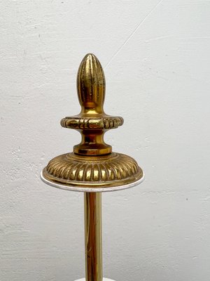 Empire Style Brass and Green Column Table Lamp, 1960s-WZZ-2024616