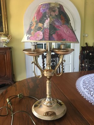 Empire Style Brass Table Lamp, 1970s-WQQ-683938