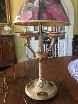 Empire Style Brass Table Lamp, 1970s-WQQ-683938