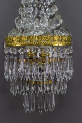 Empire Style Crystal and Brass Wall Lamp-KEG-989873