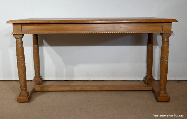 Empire Style Desk in Oak, 1950s-RVK-1421576