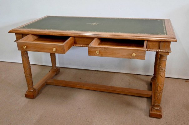 Empire Style Desk in Oak, 1950s-RVK-1421576