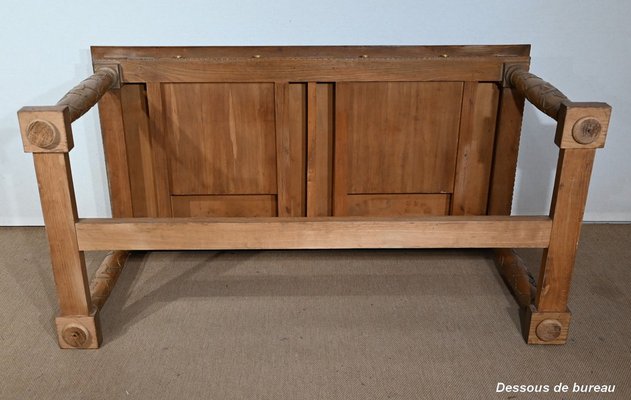 Empire Style Desk in Oak, 1950s-RVK-1421576