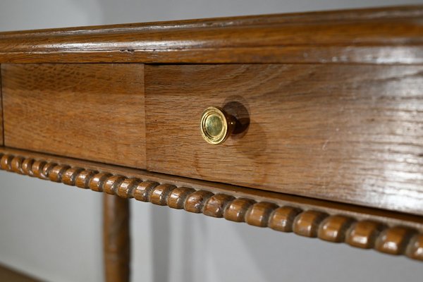 Empire Style Desk in Oak, 1950s-RVK-1421576