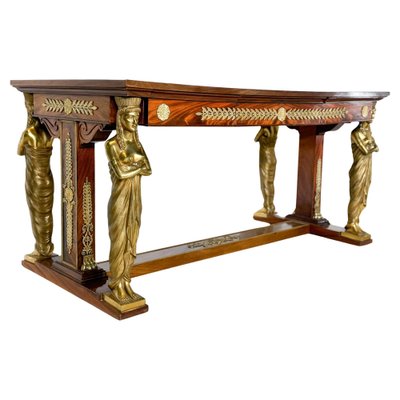 Empire Style Desk in Wood and Bronze from Jansen-FGA-1801592