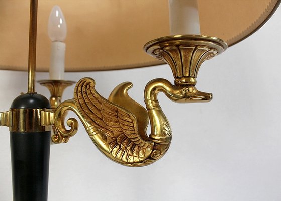 Empire Style Gilt Brass Lamp, Early 20th Century-RVK-1008614