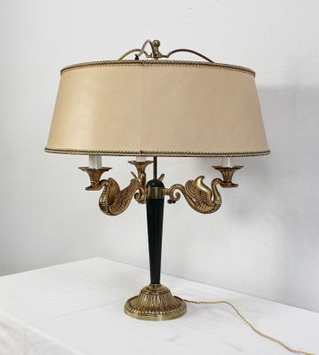 Empire Style Gilt Brass Lamp, Early 20th Century-RVK-1008614