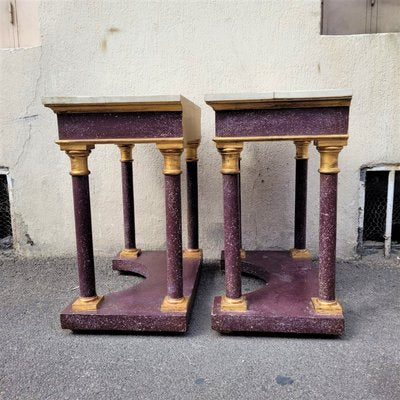 Empire Style Imitation Porphyry Consoles, Set of 2-SYQ-1058473