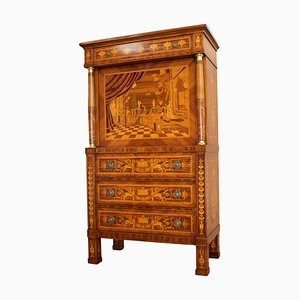 Empire Style Inlaid Secretaire, 1990s-IYX-1422835