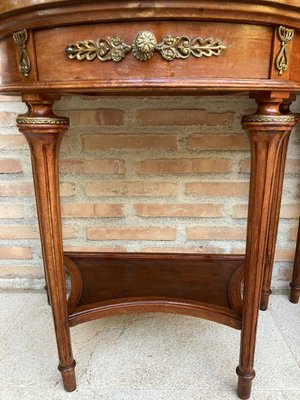 Empire Style Mahogany Nightstands with Bronze and Brass Details, 1930s, Set of 2-NOU-935518