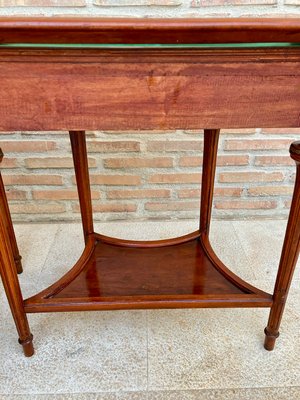 Empire Style Mahogany Nightstands with Bronze and Brass Details, 1930s, Set of 2-NOU-935518