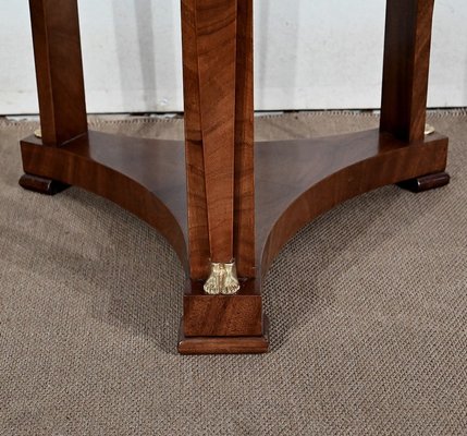 Empire Style Return from Egypt Pedestal Table in Mahogany Burl, Late 19th Century-RVK-1447126