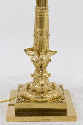 Empire Style Table Lamp in Gilt Bronze, 1950s-CEJ-675892