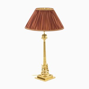 Empire Style Table Lamp in Gilt Bronze, 1950s-CEJ-675892