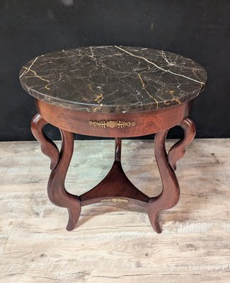 Empire Style Tripod Pedestal Table in Mahogany, 1920s-IBO-2020233