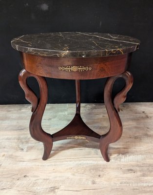 Empire Style Tripod Pedestal Table in Mahogany, 1920s-IBO-2020233