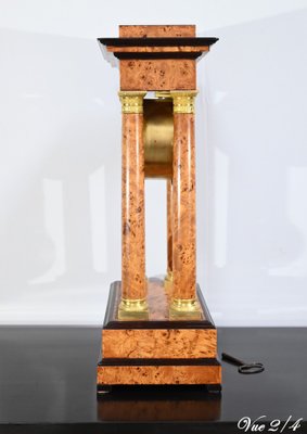 Empire Thuya Burl & Glass Clock, Early 19th Century-RVK-1701986