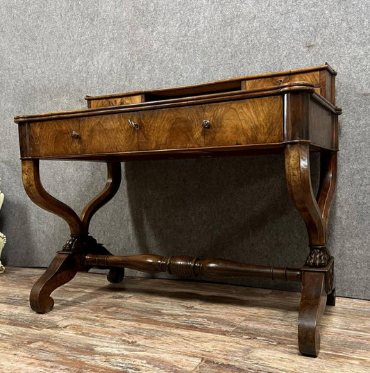 Empire Tiered Desk with Curule Base in Mahogany, 1810