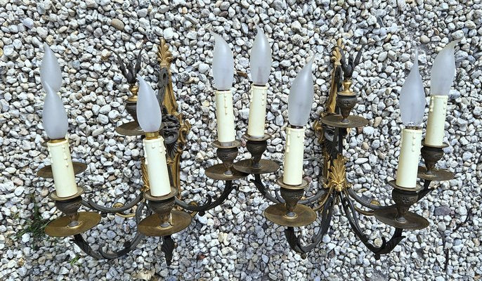 Empire Two-Color Bronze Wall Lights, Set of 2-SIZ-1725625