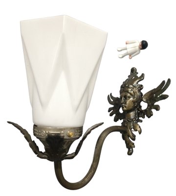 Empire Wall Light in Brass and Crystal-ZVO-1791841