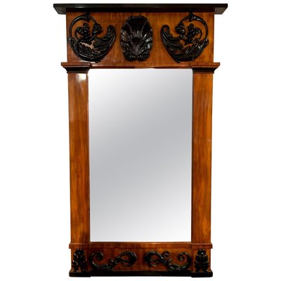 Empire Wall Mirror, Mahogany, Ebonized Carved Decor, South Germany, circa 1810-NNB-1069171