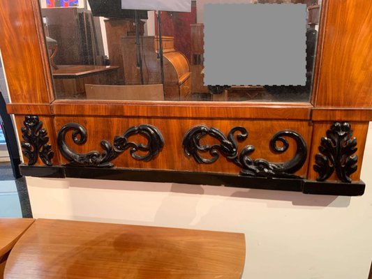 Empire Wall Mirror, Mahogany, Ebonized Carved Decor, South Germany, circa 1810-NNB-1069171