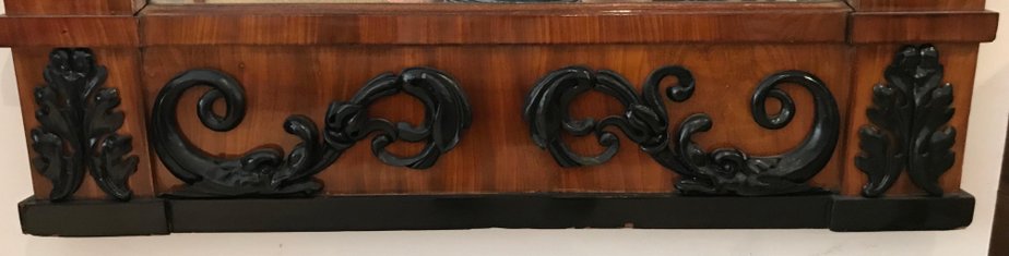 Empire Wall Mirror, Mahogany, Ebonized Carved Decor, South Germany, circa 1810-NNB-1069171