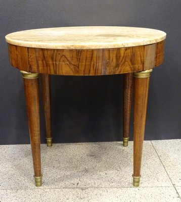 Empire Watchmaker's Table in Mahogany Wood, Marble and Bronze, France, 1800s-NUC-1309458