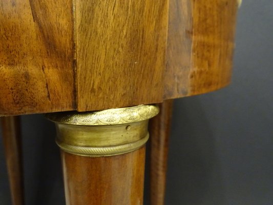 Empire Watchmaker's Table in Mahogany Wood, Marble and Bronze, France, 1800s-NUC-1309458