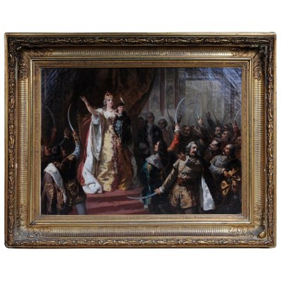 Empress Maria Theresa in Hungary, 1860, Oil on Canvas, Framed-FLW-1402217