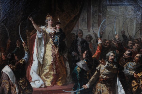 Empress Maria Theresa in Hungary, 1860, Oil on Canvas, Framed-FLW-1402217