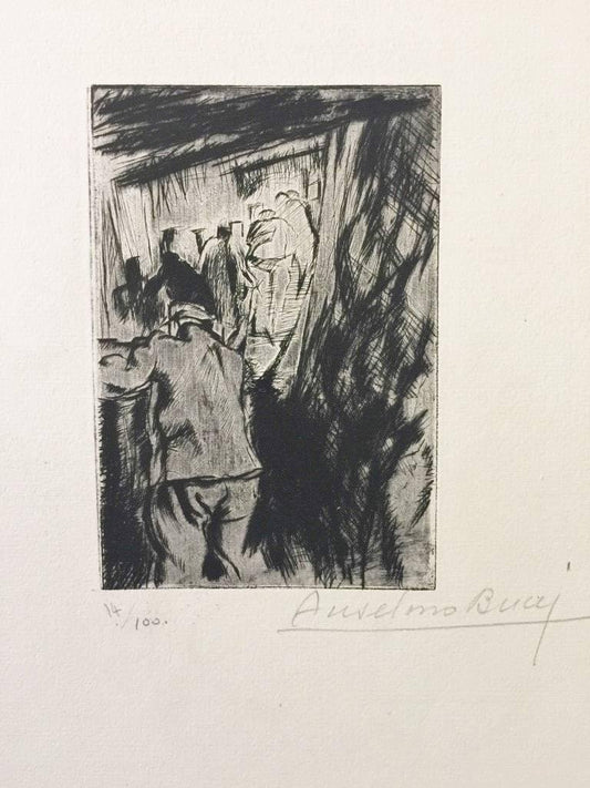 En Tranchée Ouverte - from ''Le Croquis du Front Italien'' 1917