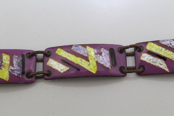 Enamel Bracelet from Atelier Casanova, 1950s-ZWH-787016