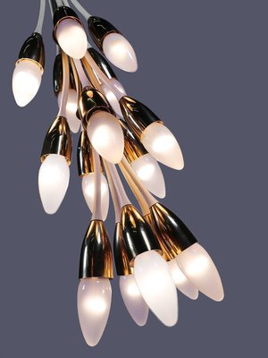 Enamel Brass Chandelier, 1950s, Italy-DEK-932494