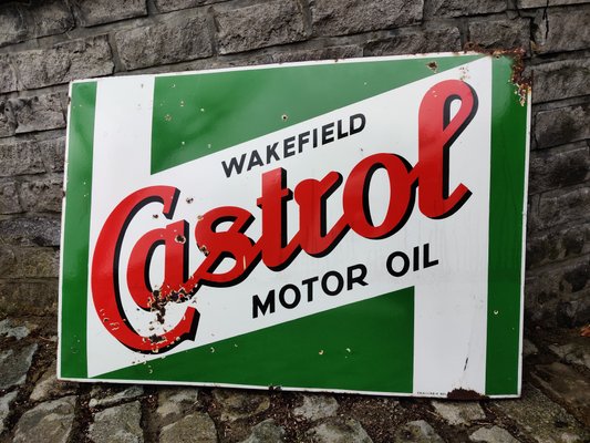 Enamel Castrol Sign, 1960s-IRH-646405