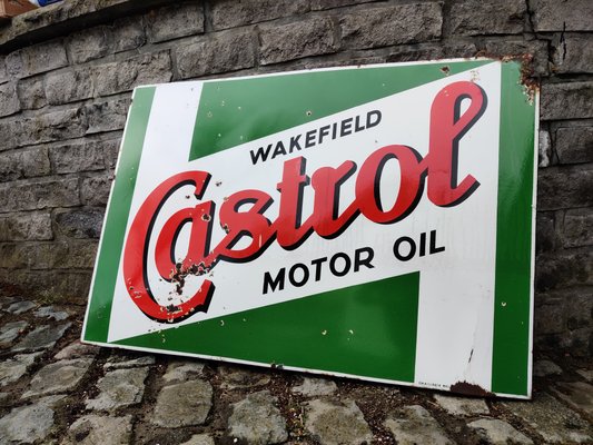 Enamel Castrol Sign, 1960s-IRH-646405