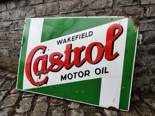 Enamel Castrol Sign, 1960s-IRH-646405