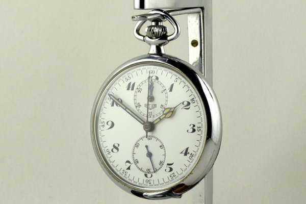 Enamel Chronograph Pocket Watch from Eduard Heuer, Switzerland, 1920s-LOB-692418