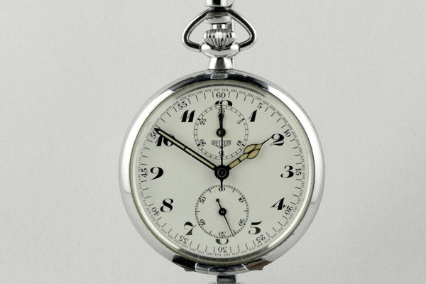 Enamel Chronograph Pocket Watch from Eduard Heuer, Switzerland, 1920s-LOB-692418