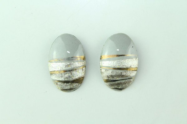 Enamel Earclips by Atelier Casanova for Atelier Casanova, 1950s, Set of 2-ZWH-738088